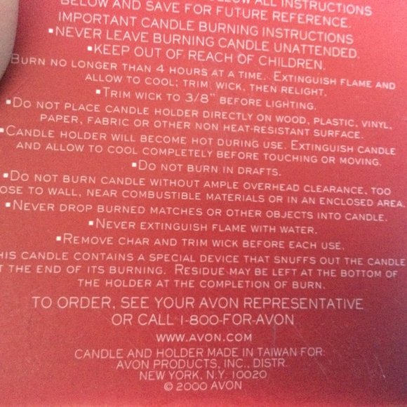 Avon Christmas Pair of Candles Scented Peppermint Holiday Greens 2000 - Picture 7 of 7